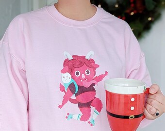 Krampus on Skates Unisex Sweatshirt