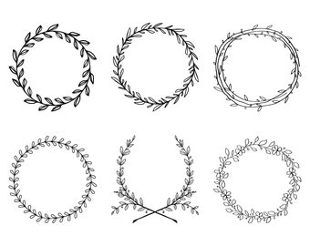Wreaths dxf svg eps png file for use with your Silhouette Studio Software