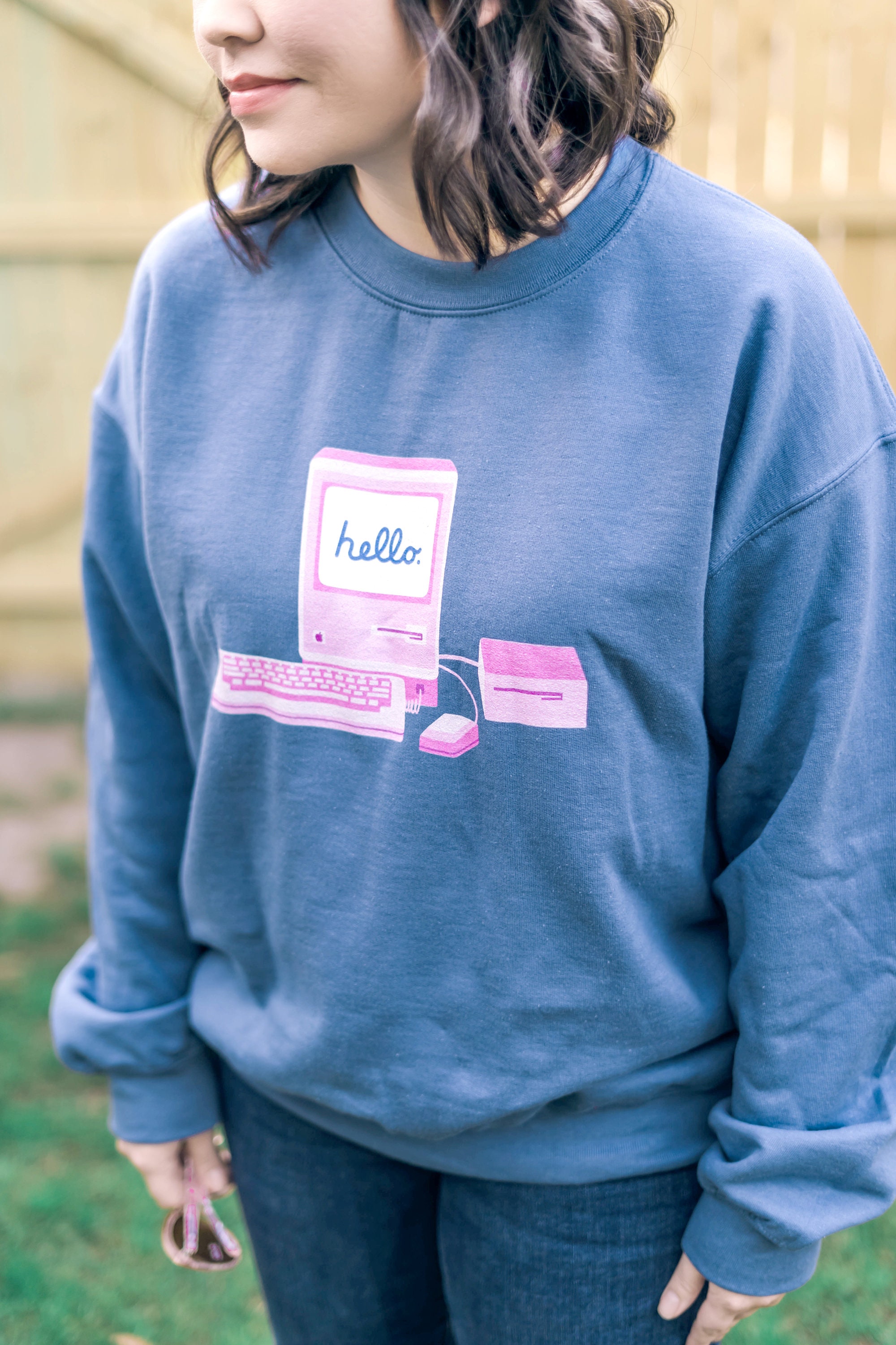 Apple Computer Sweatshirt Retro - Etsy