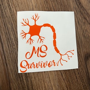 MS/Multiple Sclerosis Neuron SURVIVOR Vinyl Decal