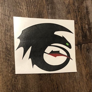 Tri Color Night Fury Dragon/Dragon How to Train Your Dragon Toothless Vinyl Decal