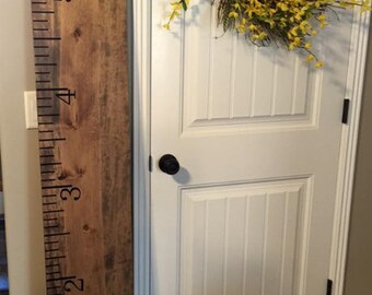 VINYL & WOOD-Giant Child Measuring Stick/Growth Chart/Growth Ruler/Available in Metric