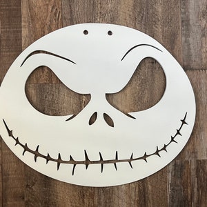 Wood Skeleton Jack Skellington Pumpkin King Door Hanging Wall Hanging