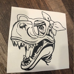 Lady T- Rex Vinyl Decal