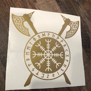 Norse Shield & Axes Vinyl Decal