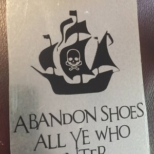 Abandon Shoes vinyl ONLY/vinyl/door decal, window decal