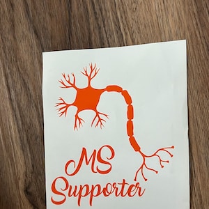 MS/Multiple Sclerosis Neuron SUPPORTER Vinyl Decal