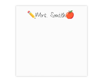 Benutzerdefinierte Lehrer Sticky Notes, personalisierter Post-it-Notizblock