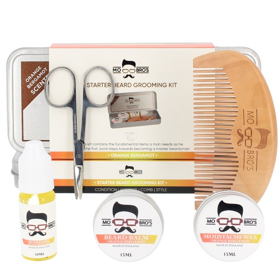 Beard Care Kit Gift Tin Moustache Wax Beard Balm Oil Etsy