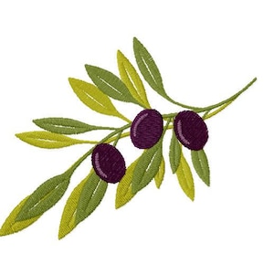 Olive branch embroidery for embroidery machine size 4x4 and 5x7