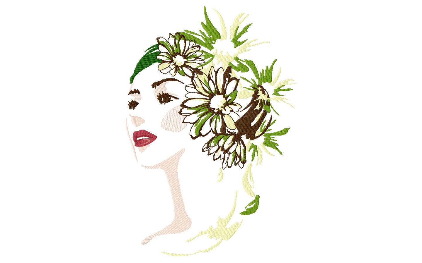 Cadre Mural Silhouette Femme En Fer Avec Fleurs Séchées – Décoration Noire