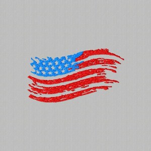 USA vlag borduurwerk ontwerp 4x4 formaat