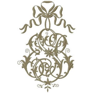 Monogram borduurontwerp voor borduurmachine