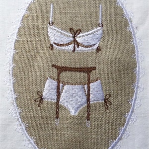 Dameslingerie borduurontwerp voor borduurmachine