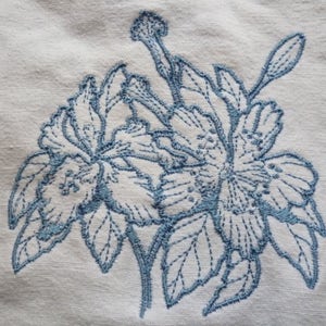 10 redwork flower embroideries for 4x4 format embroidery machine image 5