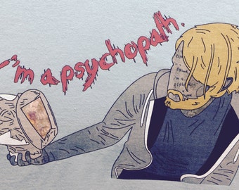 JESSE/DEMMA T-SHIRT w/free I'm a psychopath Tattoo