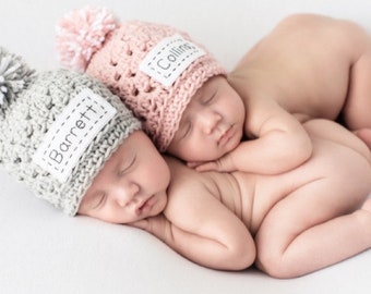 newborn hat with name