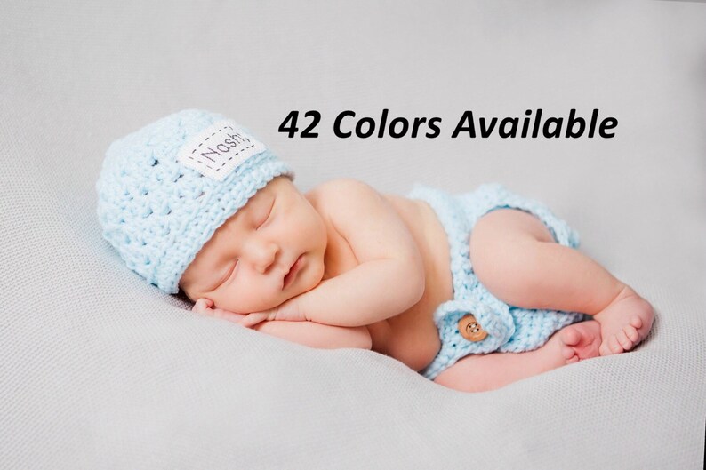 monogrammed baby hat