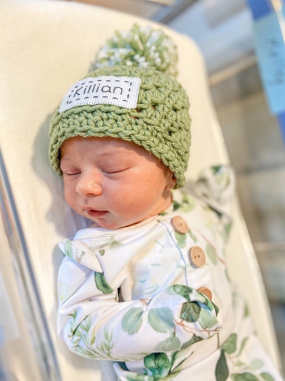 Personalized Newborn Baby Hat Baby Beanie With Name Preemie Boy