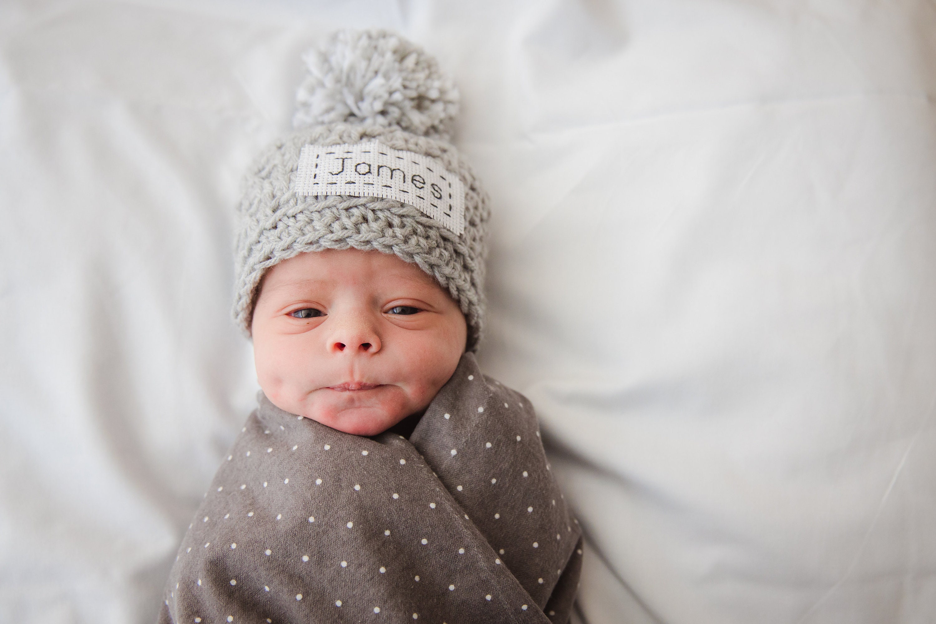 Monogrammed Baby Boy Winter Hat Baby Boy Hat Personalized Etsy