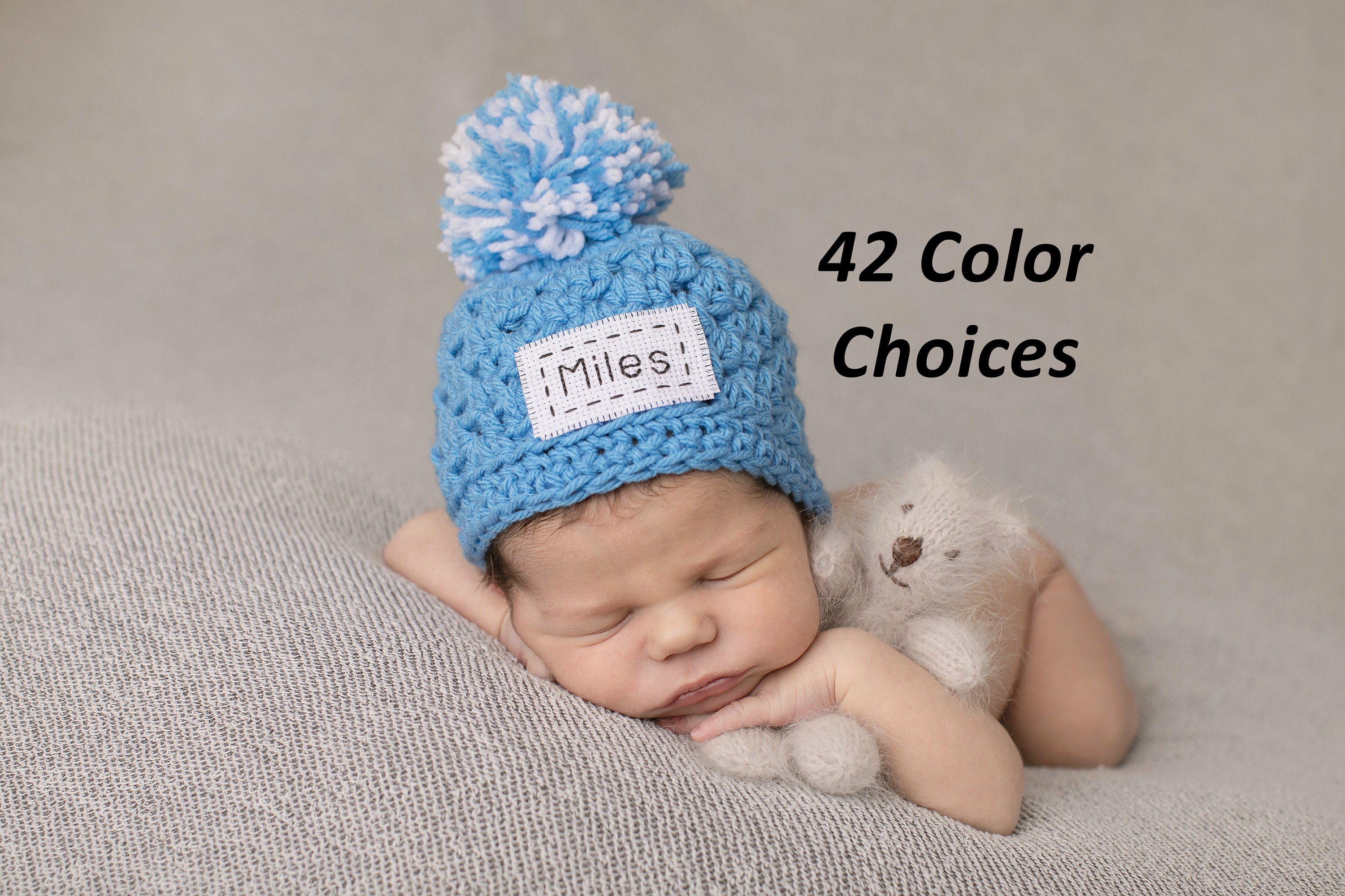 Monogrammed Baby Boy Winter Hat Baby Boy Hat Personalized Etsy