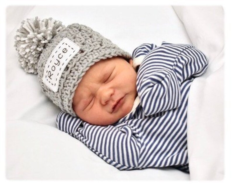 Monogrammed Baby Boy Winter Hat Baby Boy Hat Personalized Etsy