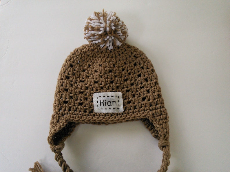 Monogrammed Baby Boy Winter Hat Baby Boy Ear Flap Hat Etsy