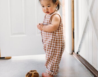 Linen jumpsuit, baby linen romper, linen overalls, summer romper, kids jumpsuit, unisex linen overalls  NB - 5yrs