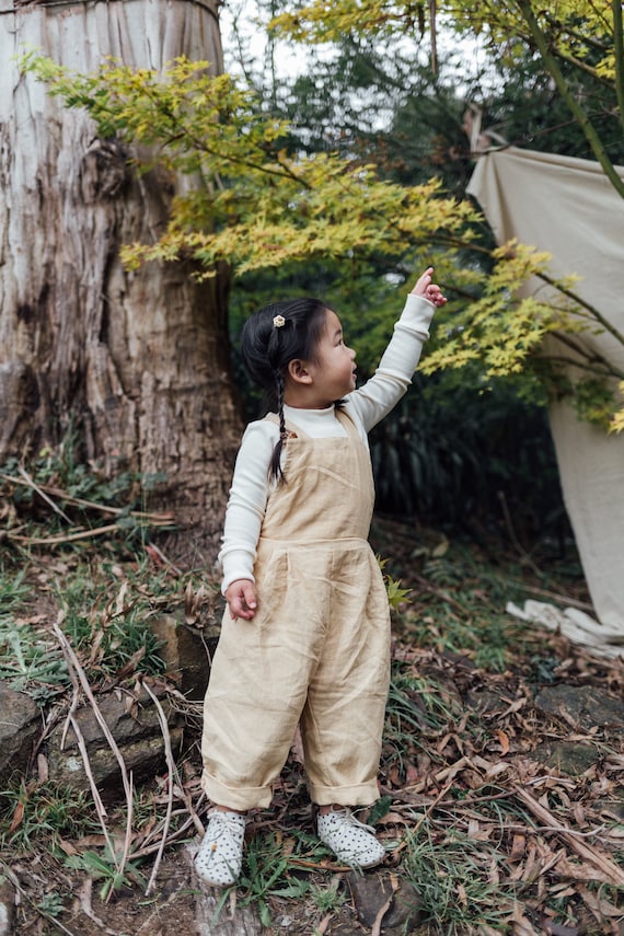 Linen Overalls Girls Linen Jumpsuit Linen Dungarees Girls Linen Clothes Linen Playsuit 0m 6 Years Etsy UK