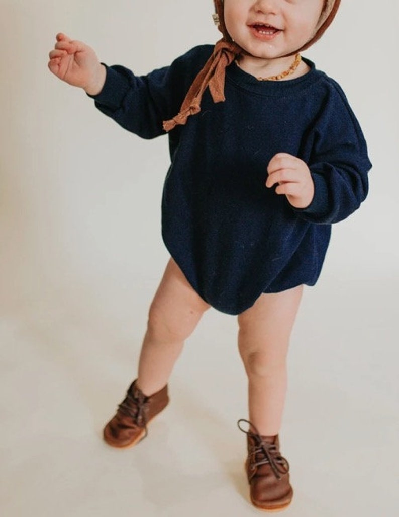 Baby romper sweater romper baby playsuit baby sweatshirt Etsy