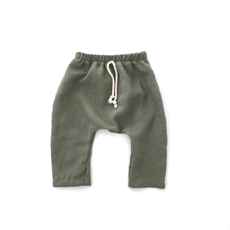 Kids linen pants baby linen clothes mustard harem pants Etsy