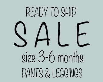 Baby pants 3-6m SALE ready to ship, baby leggings, baby harem pants, organic baby clothes