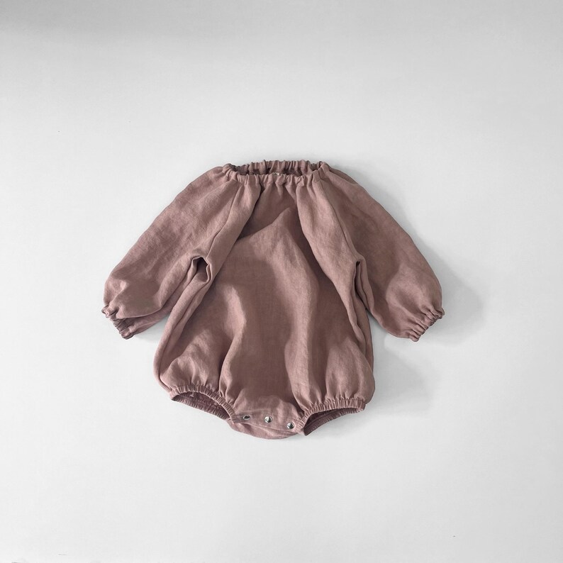 Linen Romper, Baby Bubble Romper, Linen Jumpsuit, Newborn Linen Romper