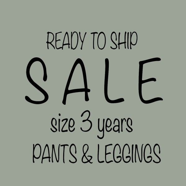 Kids pants 3T SALE ready to ship, kids trousers, kids shorts, kids leggings, toddler pants, kids linen trousers, kids joggers,