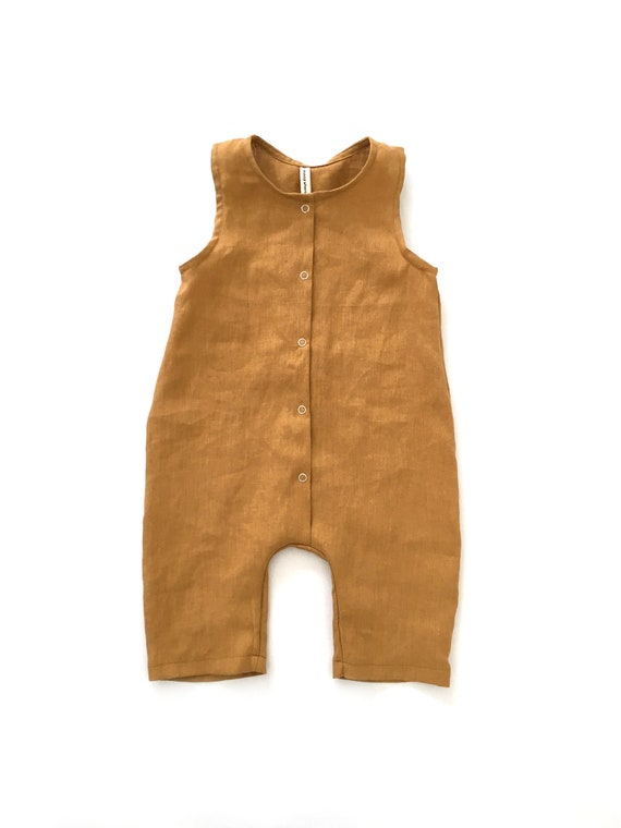 mustard romper baby