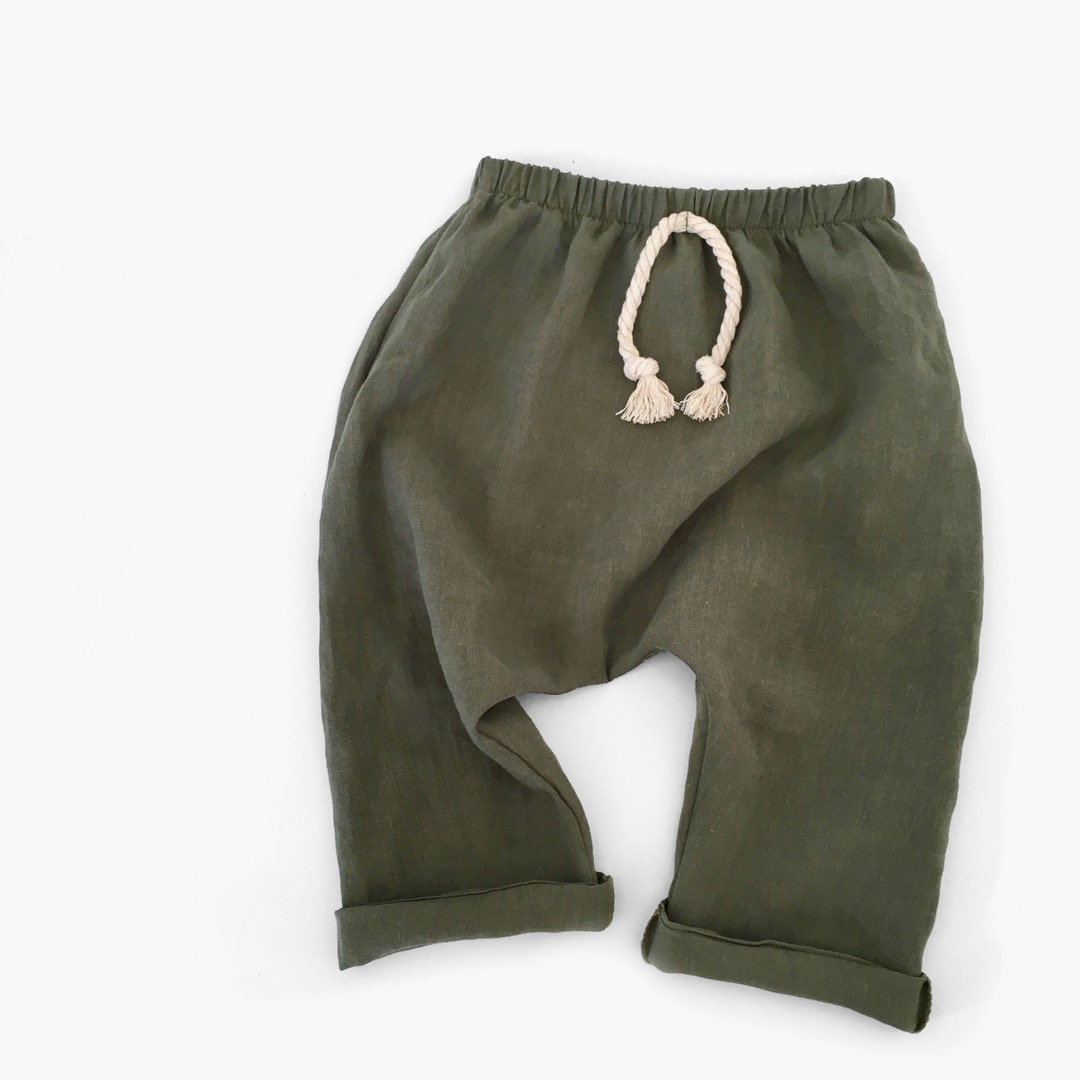 Kids Linen Pants Baby Linen Clothes Baby Harem Pants Gender Etsy