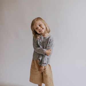 Kids Linen Culottes With Pockets Kids Linen Pants Baby Linen - Etsy