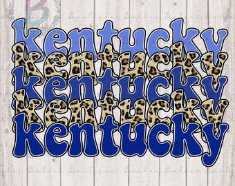 Kentucky| Home Sweet Home|Royal Blue/Cheetah PNG
