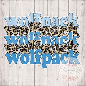File PNG - Personalizzato - Wolfpack - Impilato/Retrò - Ghepardo - Lettere a bolla