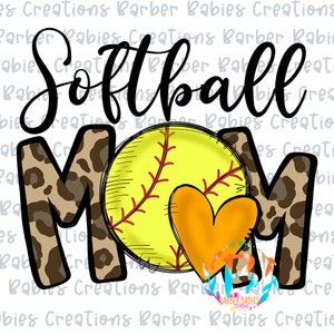 Transfert par sublimation de maman de softball - Conception prête à l'emploi (SUBLIMATION UNIQUEMENT)