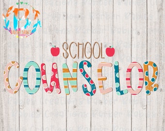 Ready to Press - Sublimation Transfer - Cute Doodles - School System - School Counselor