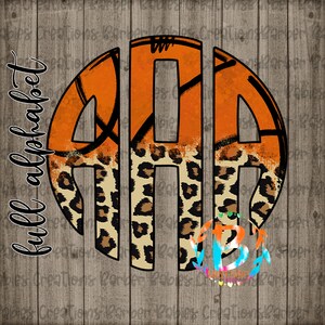 May include: A digital design featuring the letters AAA in a circular arrangement. The letters are orange with black accents and a leopard print pattern. The words "full alphabet" are written vertically on the left side. The background is a wood grain texture.