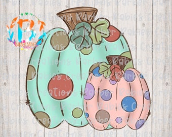Ready to Press - Sublimation Transfer - Pumpkins - Cute Pumpkin Set - Fall - Polkadots