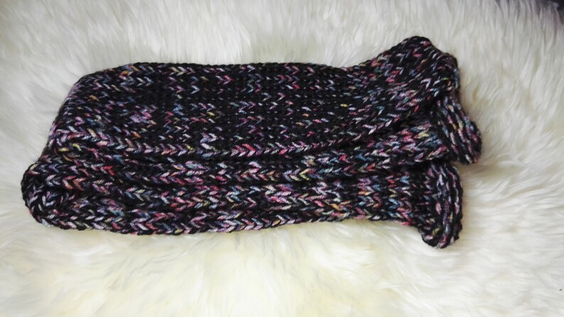 Retrosheep RAINBOW BLACK Funky Handmade Wool Unisex bed sofa Retro Socks For Women Men #Socks
