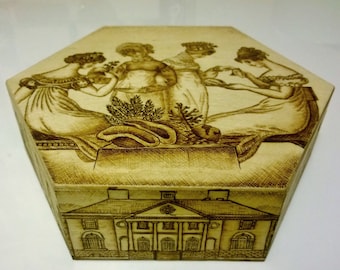 Wood burning jewelry / keepsake / trinket box
