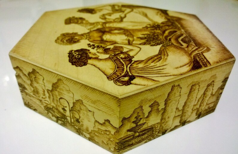 Wood Burning Jewelry / Keepsake / Trinket Box Etsy Ireland