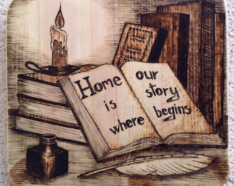 Wood burning home decor-Wall hanging-wooden picture