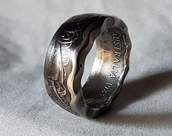 Hand Made Coin Ring - Australia/Aussie/Oz 1983 50 cents - Size T / 19,5mm