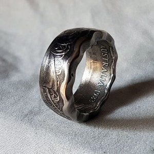 Hand Made Coin Ring - Australia/Aussie/Oz 1983 50 cents - Size T / 19,5mm