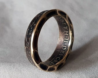 Hand Made Coin Ring - English/British/UK 1962 Thruppenny Bit / 3d - Size N / 17mm